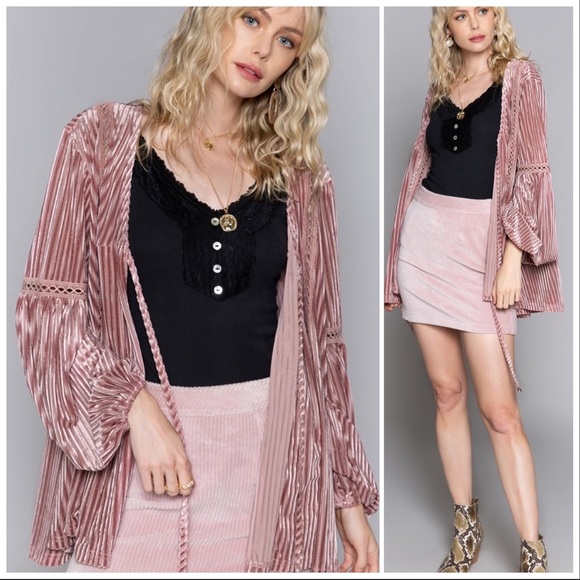 POL The At Home Lux Striped Cardigan - Picture 2 of 13